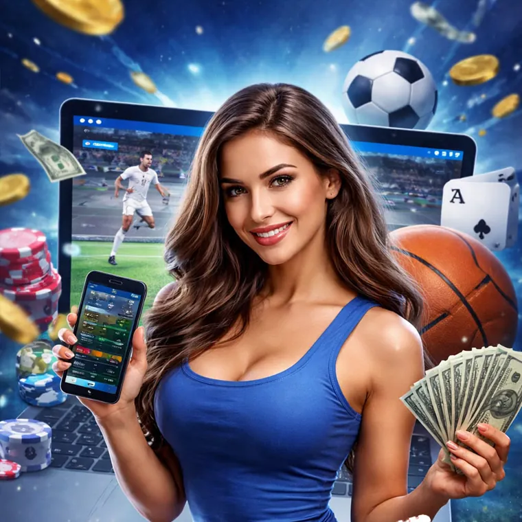 Sports Betting action with football and basketball